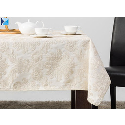 OBRUS 140x180 POLIESTER ŻAKARDOWY PERŁA