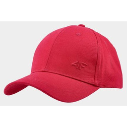 Czapka z daszkiem strapback unisex 4F 4FWSS24ACABU271-62S Czerwony