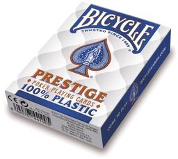 Karty Bicycle Prestige 100% plastik niebieskie paper-like