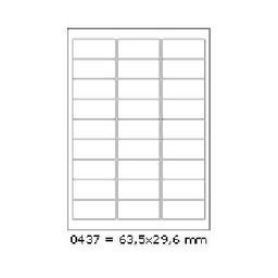 Samoprzylepne etykiety 63,5 x 29,6 mm, 27 etykiet,