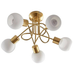 Lindby - Elaina 5 Lampa Sufitowa Brass/Opal