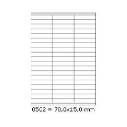 Samoprzylepne etykiety 70 x 15 mm, 57 etykiet,