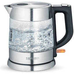 SEVERIN CZAJNIK ELEKTR. SZKŁO-STAL, POJ. 1 L, ZAKRYTA