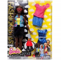 Barbie Fashionistas DTF02 Mattel Lalka z Ubrankami