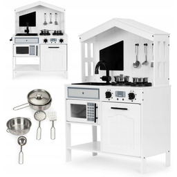 Kuchnia Dla Dzieci Drewniana Duża Kuchenka Piekarnik Palniki