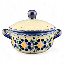 Zapiekanka okrągła z pokrywką, miska z uszami 00RU