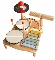 Drewniane Instrumenty Muzyczne Perkusyjne Perkusja Dla Dzieci Bęben