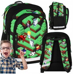 Plecak Szkolny Minecraft dla Chłopca 3 Komory