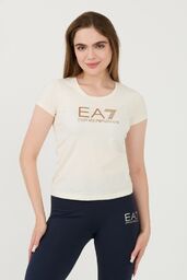 EA7 Beżowy damski t-shirt