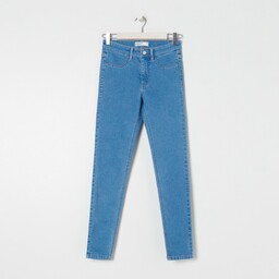 Sinsay - Jeansy skinny mid waist - Niebieski