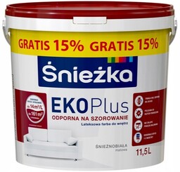 Śnieżka Eko Plus Farba Biała Do Wnętrz 11.5L