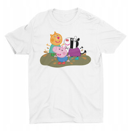 Koszulka Dziecięca-Świnka Peppa-Mix Kolory- 158 Xl