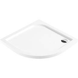Brodzik CUBIC półokrągły akrylowy gł.3 cm płaski 90