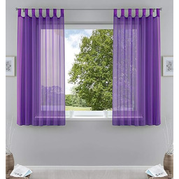 Gardinenbox Zestaw 2 przezroczystych zasłon z woalu,