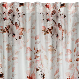 Zasłona z mikrofibry z motywem kwiatowym ZUD-01