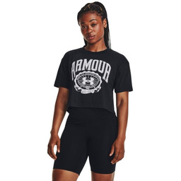 Under Armour Damski Crop Top Collegiate Crest SS
