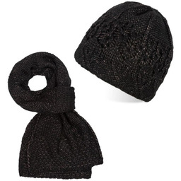 Zestaw zimowy PAOLO PERUZZI czapka szal ZZ-11-BL czarny