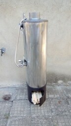 Bojler na drewno 80L z baterią i