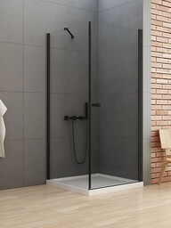 Kabina prysznicowa kwadratowa 80x90 D-0230A/D-0115B New Soleo Black