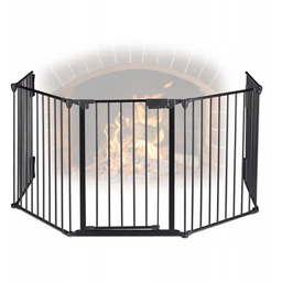 Barierka zabezpieczająca 5 elementów czarna kratka ochronna