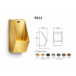 Pisuar bezdotykowy złoty 8111G 304 PVD z fotokomórką