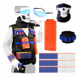 Zestaw do Nerf kamizelka taktyczna strzałki okulary magazynek
