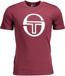T-SHIRT Z KRÓTKIM RĘKAWEM SERGIO TACCHINI FIOLETOWY