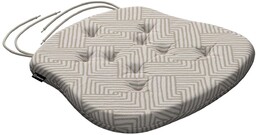 Poduszka na krzesło Filip, beżowo-kremowe geometryczne wzory, 41