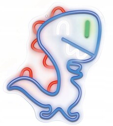 Neon Led Dekoracyjny Jurrasic Baby Dino Ozdoba niebieski