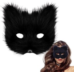 Maska Kota Lisa Wilka Therian Furry Sztuczne Futro