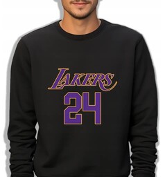 Bluza Męska Czarna Lakers 24 Koszykówka Basketball Sport