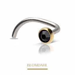BLOMDAHL KOLCZYK DO NOSA HIPOALERGICZNY Bezel Black 3