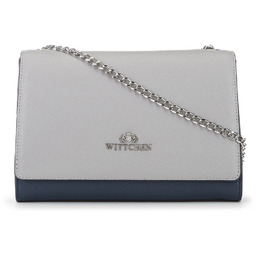 Damska listonoszka skórzana dwukolorowa