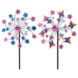 Duża dekoracja metalowa wiatrak wys. 192 cm