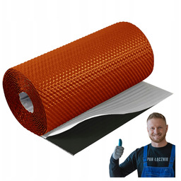 Taśma Kominowa Dekarska Aluminiowa 3D 290mm RAL8004 Ceglasta