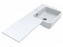 Umywalka z marmuru 104x45 cm FONTANA R, biała