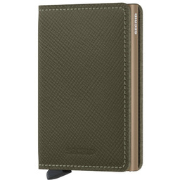 Mały portfel RFID Slimwallet Secrid Saffiano - olive