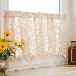 Markizeta Zazdrostka gotowa ażurowa 200x40 012 kremowa Iness