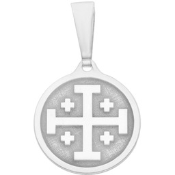 Medalik srebrny Ag 925 rodowany Krzyż Jerozolimski KC009RM