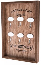 Drewniany wieszak na klucze Vintage Home, 20 x