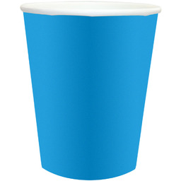 Kubeczki papierowe niebieskie - 250 ml - 6