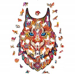 Puzzle Drewniane Dla Dorosłych Kolory Kot S