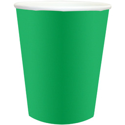 Kubeczki papierowe zielone - 250 ml - 6