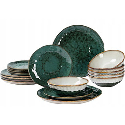 Serwis Obiadowy talerze ceramiczne 18 el Zestaw