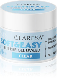 Claresa, Żel budujący, SOFT&EASY BUILDER GEL CLEAR, 90g