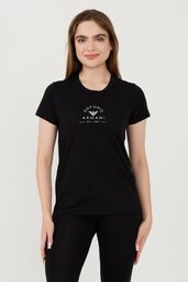 EMPORIO ARMANI Czarny damski t-shirt Uni Logo Printe