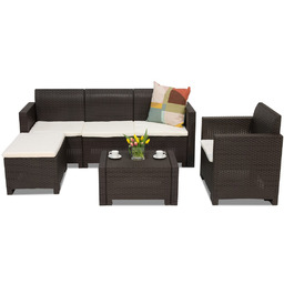 Meble wypoczynkowe z technorattanu Nebraska Relax Corner 5