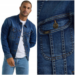 Lee MENS DENIM JACKET DżINS klasyczna ciemna kurtka