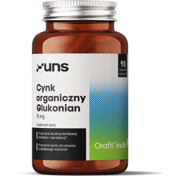 UNS Cynk Organiczny Glukonian 15mg 90vegcaps