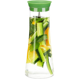 Relaxdays, Przezroczysta szklana karafka cylindryczna, 1 litr, gastronomia,